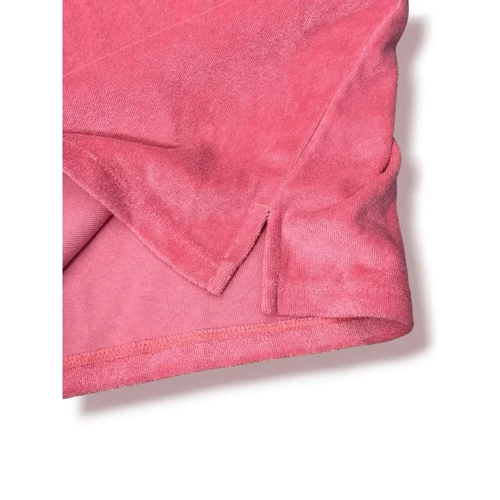 Tea Collection Pink Terry Cloth Hooded Cover Up Beach Dress Size 5 New Vacation